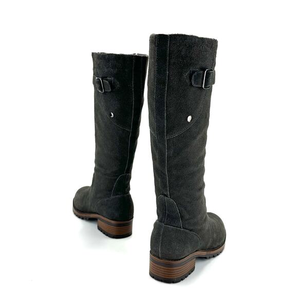 Kenneth Cole Reaction Women Gray Knee High Tall Riding Boot Sz 7.5 Suede Leather - Picture 12 of 14